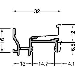 Gutmann Fenster Regenschutzschiene 6.000mm, Kocher 1822 F-TI blank (VE= 60 Meter)