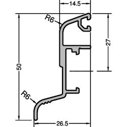 Gutmann Fenster Regenschutzschiene 6.000mm, Spree 27 OF, verkehrsweiß glänzend (VE= 60 Meter)