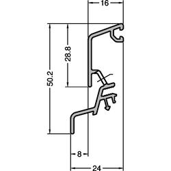 Gutmann Fenster Regenschutzschiene 6.000mm, Spree D 24 OF-VM, mittelbronze eloxiert (VE= 60 Meter)