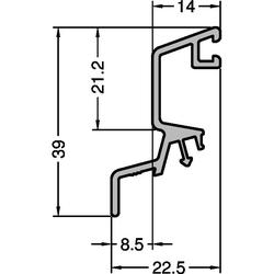 Gutmann Fenster Regenschutzschiene 6.000mm, Spree TWT B blank (VE= 60 Meter)