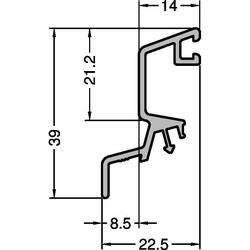 Gutmann Fenster Regenschutzschiene 6.000mm, Spree TWT E, naturfarben eloxiert (VE= 60 Meter)