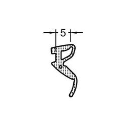 Gutmann Fenster Verglasungsdichtung, 770205, innen, Spaltmaß 5mm, EPDM schwarz (VE= 100 Meter)
