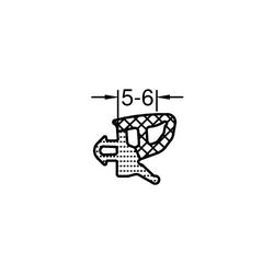 Gutmann Fenster Verglasungsdichtung, HA 3060/6 M.F., Spaltmaß 6mm, EPDM schwarz (VE= 100 Meter)