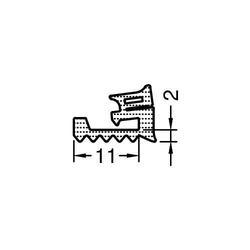 Gutmann Fenster Verglasungsdichtung, HGF 4, außen, EPDM schwarz (VE= 100 Meter)