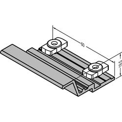 Gutmann Fenster Ziehgriff, mit Drehhalter, 60mm, ZG GHP 39.7-I, Aluminium, naturfarben eloxiert (VE= 1 Stück)