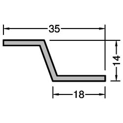 Gutmann Fenster Zusatzprofil, ungebohrt, 6.000mm, Z 14, verkehrsweiß glänzend (VE= 6 Meter)