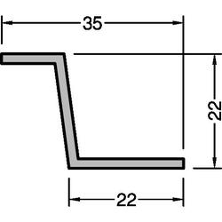 Gutmann Fenster Zusatzprofil, ungebohrt, 6.000mm, Z 22, naturfarben eloxiert (VE= 6 Meter)