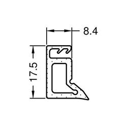Gutmann Hebeschiebe Schiebetürdichtung HA DEDS 14 (VE= 50 Meter)