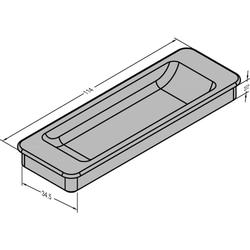 Gutmann Muschelgriff HA GM 10x114,offen,ungelocht,verkehrsweiß beschichtet (VE= 1 Stück)