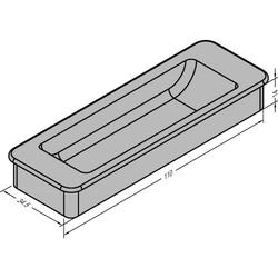 Gutmann Muschelgriff HA GM 14x114,offen,ungelocht,naturfarben eloxiert (VE= 1 Stück)