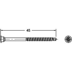 Gutmann Senkkopfschrauben selbstschneidend Edelstahl A2 blank 3 x 45 (VE= 500 Stück)