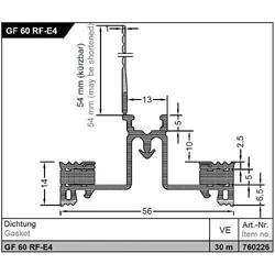 Gutmann Riegeldichtung HA GF 60 RF-E4 schwarz EAN 4021036735830