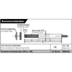 Gutmann Sonnenschutzbolzen M8x108mm V2A EAN 4021036199755