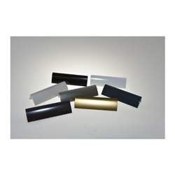 Glasfalzgriff Alu Typ 8 RAL 9005 schwarz (einzelverpackt) sichtbare Verschraubung, mit 2 Schrauben