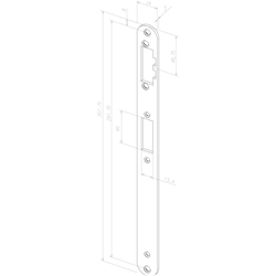 Assa Türöffner für Einfachverriegelungen, 12V DC, DIN Links-Rechts MEDIATOR® 65, mit Radiusschließblech, 24x355,75mm, ER asymmetrisch, mit verstellbarer Falle, einflügelig Nr. 65-----60A35E91