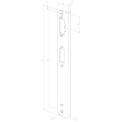 Assa Türöffner für Einfachverriegelungen, 12V DC, DIN Rechts MEDIATOR® 65, mit Winkelschließblech, 30x12x355,75mm, ER asymmetrisch, mit verstellbarer Falle, einflügelig Nr. 65-----32A35E95