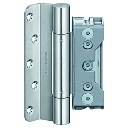 Simonswerk HT-Band, BAKA® Protect 4049 3D MSTS, 2-tlg., Flachkopf, edelstahl matt gebürstet Gleitlager, Rollenlänge: 140mm, DIN Links-Rechts Nr. 5 080906 0 04085