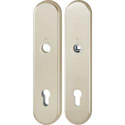 Hoppe Schutz-Langschild-Paar, 3331/3310 ES1, F2 neusilberfarben, PZ 10/92, TS 67-77mm Nr. 12131210