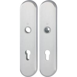Hoppe Schutz-Langschild-Paar, 3331/3310 ES1, F31-1 edelstahloptik matt, PZ 8/72, TS 37-47mm Nr. 12040216