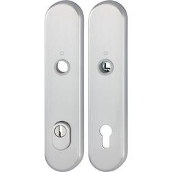 Hoppe Schutz-Langschild-Paar, 3332ZA/3310 ES1, F31-1 edelstahloptik matt, PZ 10/92, TS 67-77mm Nr. 12040563