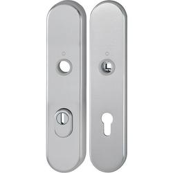 Hoppe Schutz-Langschild-Paar, 3332ZA/3310 ES1, F9 stahlfarbig, PZ 8/72, TS 37-47mm Nr. 11985343