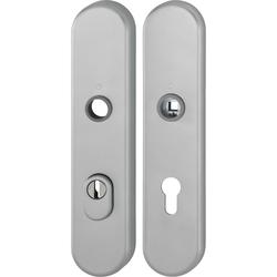 Hoppe Schutz-Langschild-Paar, 3332ZA/3310 ES1, F9-2 stahlfarben matt, PZ 8/72, TS 37-47mm Nr. 12131234