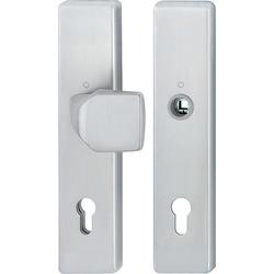 Hoppe Schutz-Wechselgarnitur (Knopf/ohne Griff), 61G/2221/2210 ES1, F31-1 edelstahloptik matt, PZ 10/92, TS 67-77mm Nr. 12038866