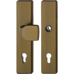 Hoppe Schutz-Wechselgarnitur (Knopf/ohne Griff), 61G/2221/2210 ES1, F33-1 bronzefarben mittel matt, PZ 10/92, TS 67-77mm Nr. 12038891