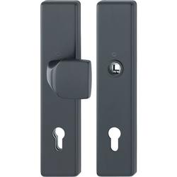 Hoppe Schutz-Wechselgarnitur (Knopf/ohne Griff), 61G/2221/2210 ES1, F9714M schwarz matt, PZ 10/92, TS 67-77mm Nr. 11982913