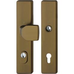 Hoppe Schutz-Wechselgarnitur (Knopf/ohne Griff), 61G/2222ZA/2210 ES1, F33-1 bronzefarben mittel matt, PZ 10/92, TS 67-77mm Nr. 12040095