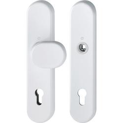 Hoppe Schutz-Wechselgarnitur (Knopf/ohne Griff), 86G/3331/3310 ES1, F9016 verkehrsweiß, PZ 10/92, TS 67-77mm Nr. 11982251