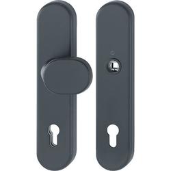 Hoppe Schutz-Wechselgarnitur (Knopf/ohne Griff), 86G/3331/3310 ES1, F9714M schwarz matt, PZ 10/92, TS 67-77mm Nr. 11982263