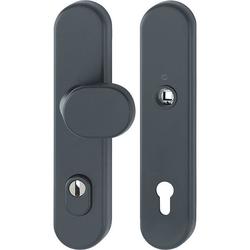 Hoppe Schutz-Wechselgarnitur (Knopf/ohne Griff), 86G/3332ZA/3310 ES1, F9714M schwarz matt, PZ 10/92, TS 67-77mm Nr. 11982512