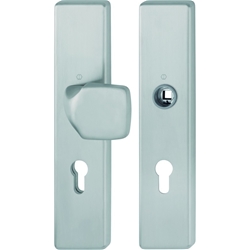 Hoppe Schutz-Wechselgarnitur (Knopf/ohne Griff), E61G/2221/2210 ES1, F69 edelstahl matt, PZ 8/72, TS 37-47mm Nr. 11980011