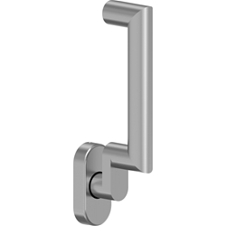 ECO FS-OVR III D335 9mm Edelstahl Türdrücker für Standflügel mit Grund- und Abdeckrosette, ohne Nocken, Feder 4-fach Rastung Nr. 5030052429