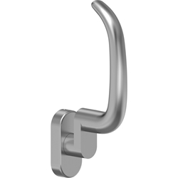 ECO FS-OVR III D415 9mm Edelstahl Türdrücker für Standflügel mit Grund- und Abdeckrosette, ohne Nocken, Feder 4-fach Rastung Nr. 5030052430