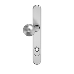 ECO Langschild-Halbgarnitur ES1-Rohrrahmen Knopf K160 9mm FS Edelstahl ZA PZ 92mm M12 Gewinde für Rollenwechselstift Nr. 5030023197