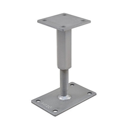 Pitzl Pfostenträger Easy, ZiNiP-Beschichtet, ohne Dorn, Verstellbereich 227-292mm, obere Platte = 100x100x6mm / untere Platte = 160x100x6mm Nr. 10920.1200