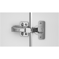 Hettich Veosys 105°-Edelstahlscharnier, Edelstahl, einliegend, Öffnungswinkel 105°, Bohrbild TH 52x5,5mm, zum Anschrauben (-) 9289595