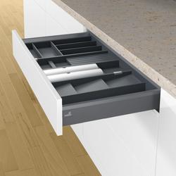 Hettich Schubkasten-Gewürzhalter, Buche anthrazit lackiert, OrgaTray 270, 9283425, Nennlänge 450mm, L 423mm , B 137mm , H 43mm