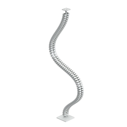 Hettich Kabelkanal, vertikal, L 1310mm, Slim 9309814, Kunststoff weiß, zum Anschrauben, B 56mm, H 26mm