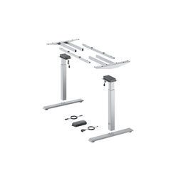 Hettich Elektro-Tischgestell, 1200x2000mm, Hub 490mm, Steelforce Pro 370 SLS 9309751, Stahl silber, Höheneinstellung 692-1182mm, 100-240V