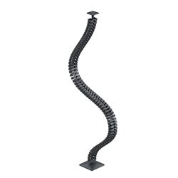 Hettich Kabelkanal, vertikal, L 1310mm, Slim 9309813, Kunststoff schwarz, zum Anschrauben, B 56mm, H 26mm