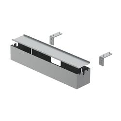 Hettich Box L 9309835, B 605mm x H 105mm x T 122mm silber, seitlich an Tischplatte montiert