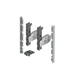 Hettich AvanTech YOU Frontbefestigung/Verbinderset für Innenfront, 9327212, Höhe 139mm, silber, für Zarge mit LED-Designprofil