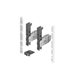 Hettich AvanTech YOU Frontbefestigung/Verbinderset für Innenfront, 9327215, Höhe 139mm, weiss, für Zarge mit LED-Designprofil