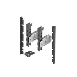 Hettich AvanTech YOU Frontbefestigung/Verbinderset für Innenfront, 9327217, Höhe 101mm, anthrazit, für Zarge mit LED-Designprofil