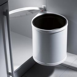 Hettich Küchen-AbfallSystem, Bin.it Classic, 9342319, Breite 290mm, Tiefe 304mm, Höhe 365mm, Fassungsvermögen 15 Liter, Kunststoff weiß lackiert, Schrankbreite min. 400mm