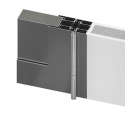 Athmer Tür-Schutzprofil-Set, BO-22 sichtbar verschraubt Ø 22mm, H 31,5mm, S 1,5mm, Tür stumpf, silberfarbig, Länge Zuschnitt: auf Fixmaß, Bandseite (mit Zubehör 800-1) Nr. 59-452-Set