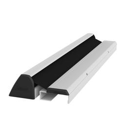 Athmer Fingerschutzrollo, 1950mm, UniSafe, NR 32 Glas verdeckt verschraubt Tür stumpf, verkehrsweiß RAL 9016, Bandgegenseite Nr. 5-919-1950-2109